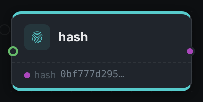 The sha512 node after a run