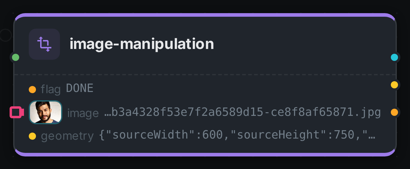 The image-manipulation node after a run