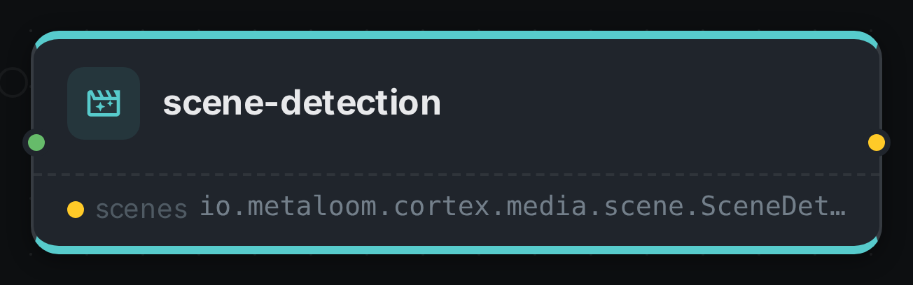 The scene-detection node after a run