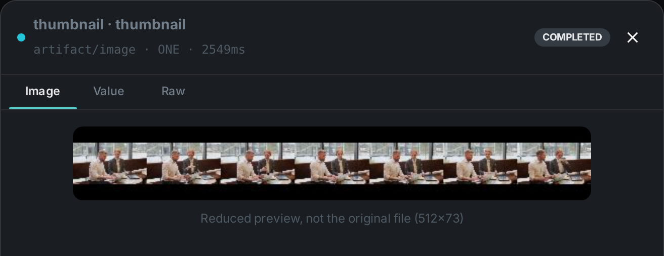 One output of the thumbnail node opened full size